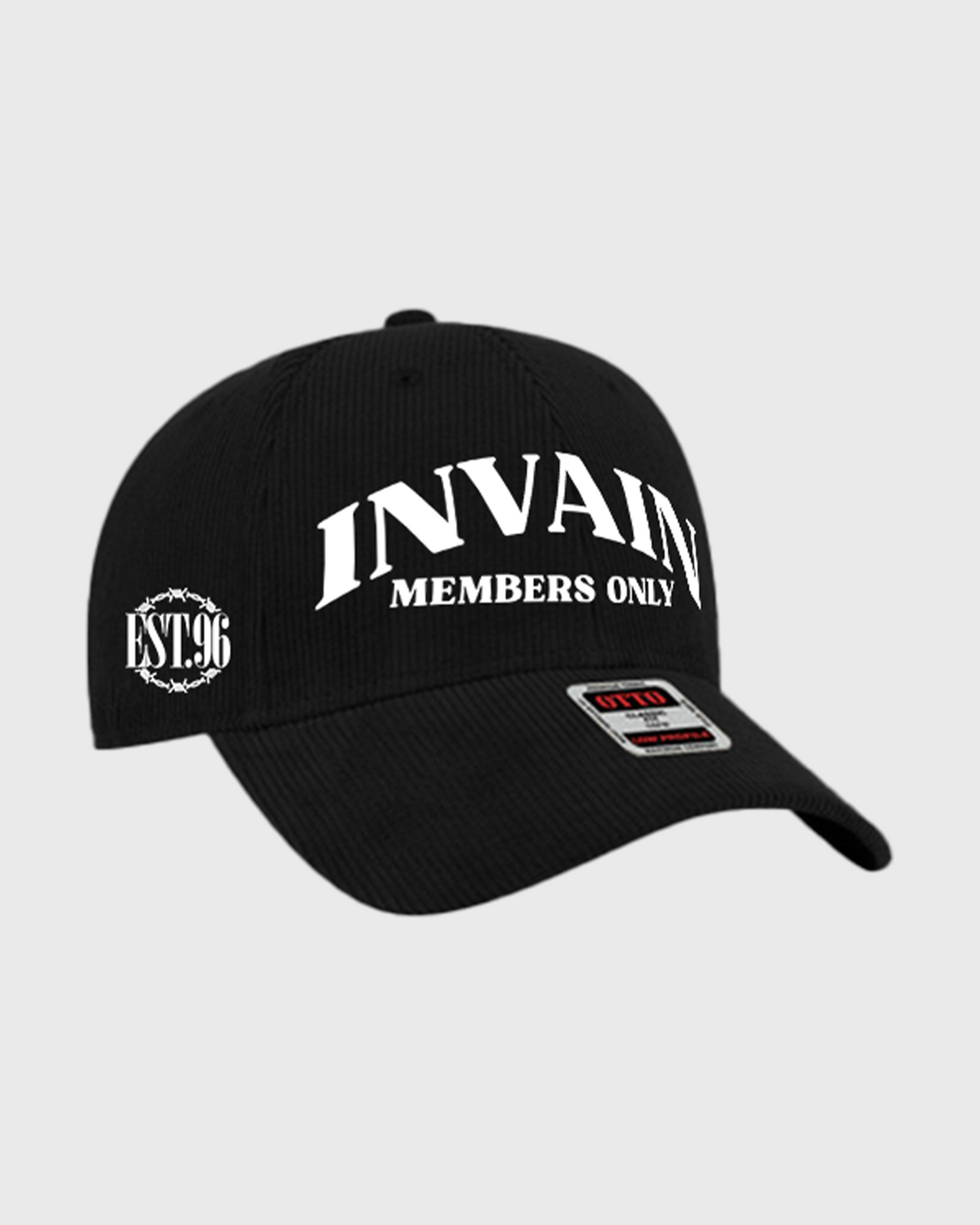 MEMBERS ONLY BLACK CORDUROY HAT