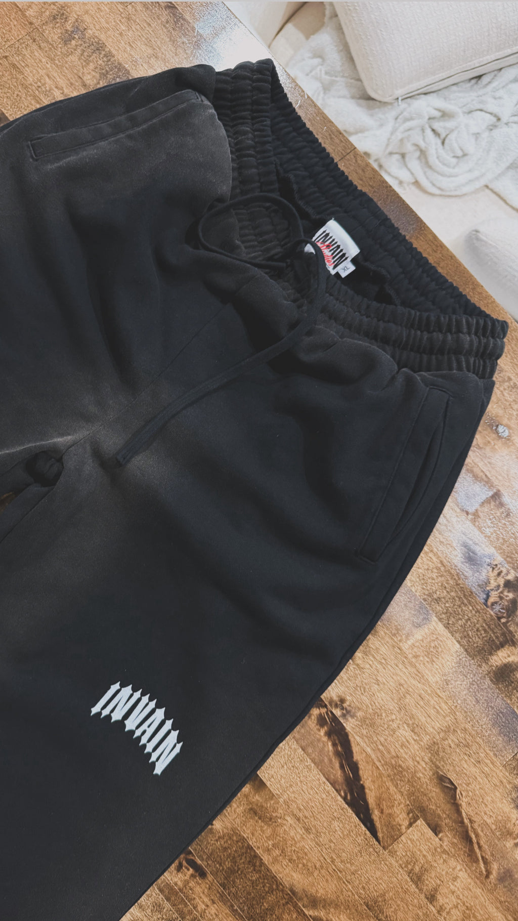 SUN FADE RAW EDGE SWEATPANTS