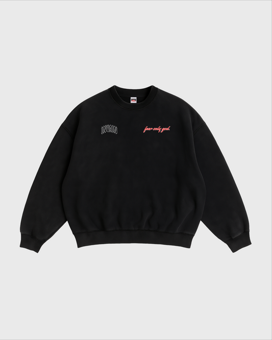 FEAR ONLY GOD BLACK CREWNECK