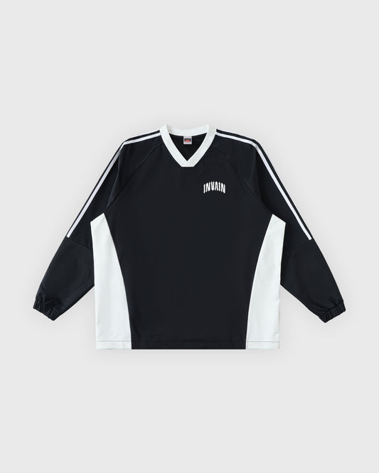 STRIPED PULLOVER - BLACK