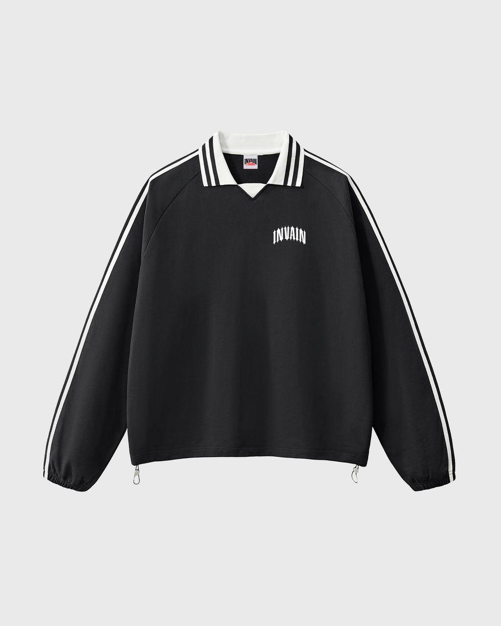 STRIPED POLO SWEATSHIRT