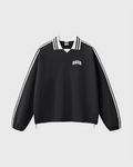 STRIPED POLO SWEATSHIRT